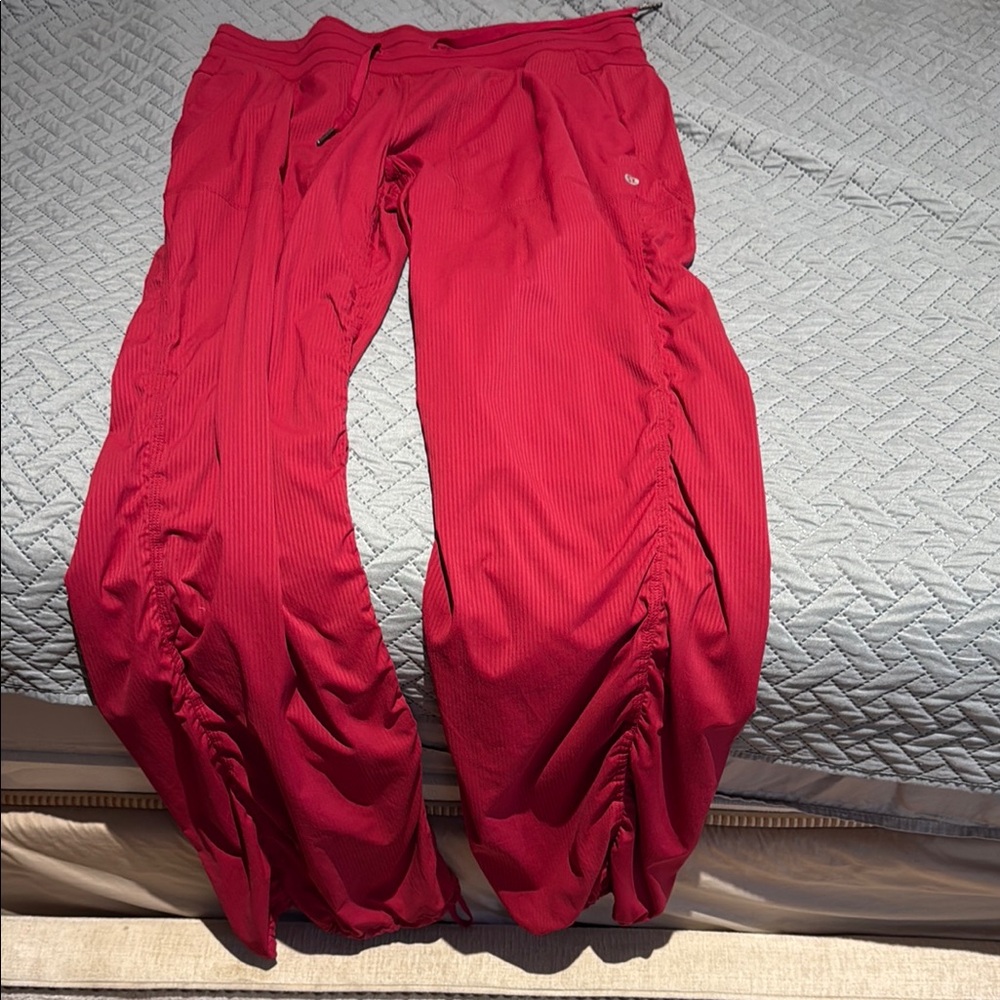 Lululemon Red Athletic Pants